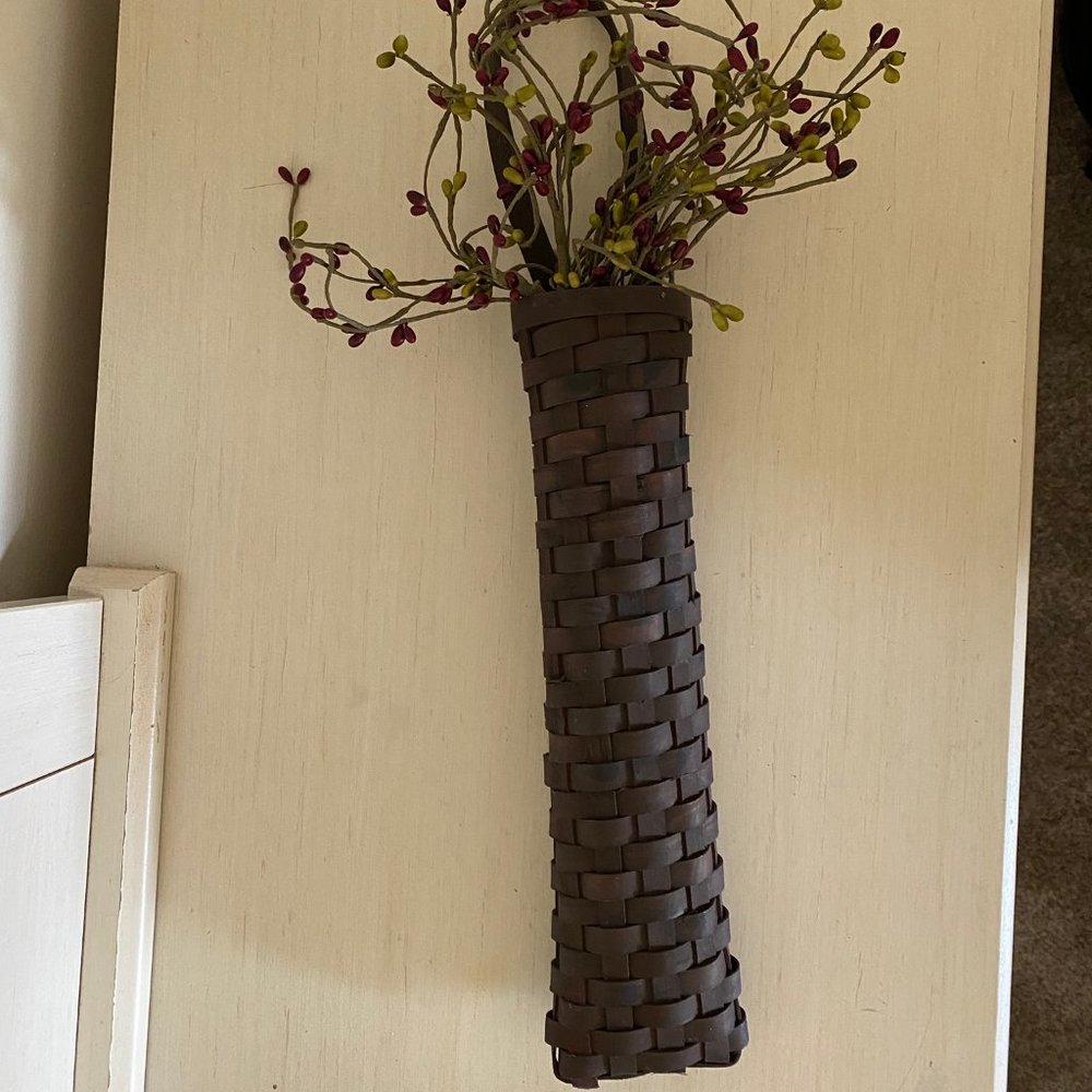 Primitive Wall Basket with Berries